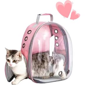 Cat Backpack Bubble，Cats and Dogs Pet Carrier Hard，Suitable for Cats Traveling Cat Bag Carrier，Transparent Outdoor Waterproof Spacecraft Pet Backpack Carrier(Black) in Kuwait