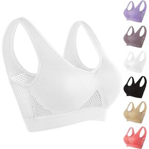 Breathable Cool Liftup Air Bra,Padded Sports Bra for Women,Womens Underwear Breathable Large Size Snug Bras No Steel Ring