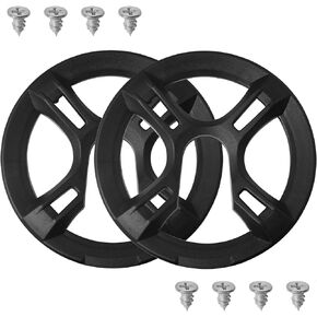 LUORNG 2PCS Mountain Road Bike Chainring Guard Cover Chainwheel Guard for 42T 4 Hole Chainring with 8 Screws Hole Distance 9.7cmX10.7cm/3.82inX4.21in Black