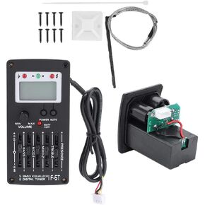 5 Band Guitar Equalizer, F-5T EQ Equalizer Pickup Tuner for Acoustic Guitar Musical Instrument