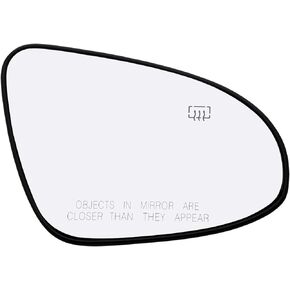 Passenger Side Mirror Glass Assembly With Plastic Backing Plate Heated Compatible with 2014-2019 Toyota Corolla