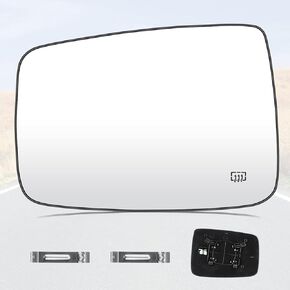 Youxmoto Mirror Glass Replacement 2009-2018 Fit for Dodge Ram 1500 2500 Driver Left and Passenger Right Side View Mirror Glass Heated, With Back Plate, Fit for 68079363AA 68079362AA