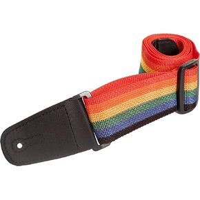 Henry Heller HPOLM-RAI 2-Inch Wide Vegan Nylon Guitar Strap - Rainbow