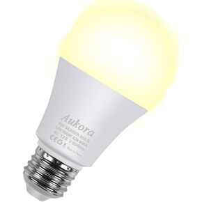 Motion Sensor Light Bulbs, Aukora 12W (100-Watt Equivalent) E26 Motion Activated Dusk to Dawn Security Light Bulb Outdoor/Indoor for Front Door Porch Garage Basement Hallway Closet(Warm White 2 Pack)