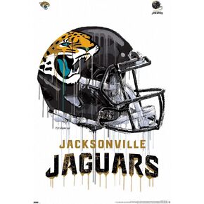 Trends International NFL Jacksonville Jaguars - Drip Helmet 20 Wall Poster, 22.375" x 34", Premium Unframed Version