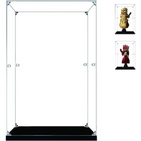 حافظة عرض أكريليك شفافة من BOOVAX لطراز (Infinity/Nano Gauntlet) - متوافقة مع Lego 76191 / 76223 - صندوق العرض (7.4 × 6.3 × 14.1 بوصة)