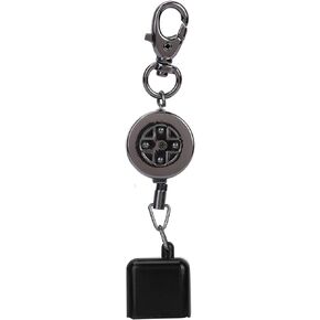Estink Billiards Pool Cue Chalk Holder, Portable Black Retractable Billiards Snooker Pool Cue Chalk Holder Drawing Key Ring Billiards Chalk Holder for Billiard Lovers Pool Table Accessory