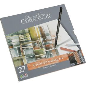 CRETACOLOR Creativo Tin Drawing 27-Piece Set