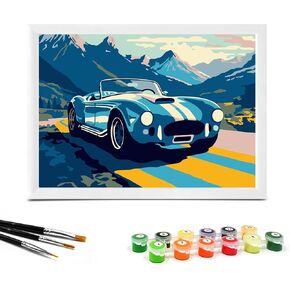 طلاء ناريولار بالأرقام للأطفال الذين تتراوح أعمارهم بين 4-8-12 عامًا مع ورق مقوى مطبوع مسبقًا مقاس 7 × 9.5 بوصة، وأواني طلاء أكريليك و3 فرش طلاء، ديكور غرفة هدايا حرفية للأطفال، (وحيد القرن الوردي in Kuwait