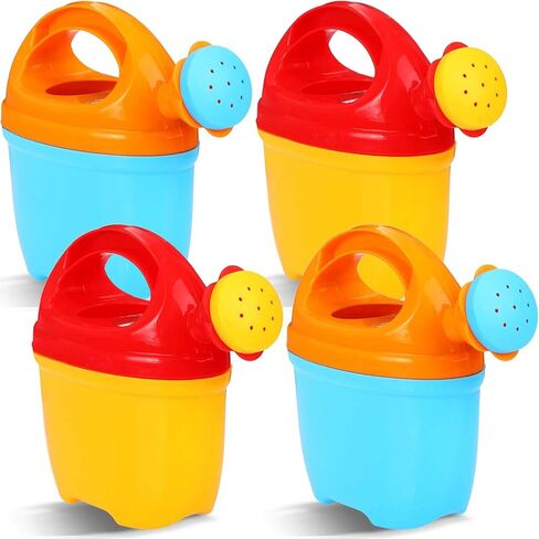 4 Packs Watering Can Garden Equipment Toy Sand Toys Interesting Plastic Watering Can Plant Garden Watering Can Toys Bath Toys for Girls and Boys Gardening Beach Tools, 3 Colors in Saudi Arabia