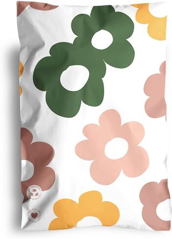 Impack Biodegradable Mailers - Flat Shipping Bags, Waterproof-Printed Mailing Bags-Thick Mailing Envelope for Accessories & Clothing, Self Sealing Envelops (Abstract Beige 100pack, 10x13 Inch) in Saudi Arabia