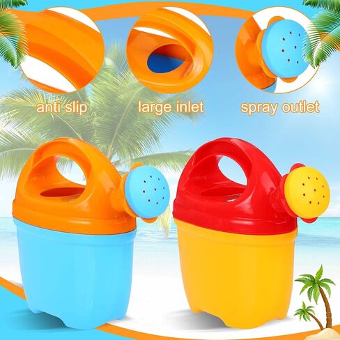 4 Packs Watering Can Garden Equipment Toy Sand Toys Interesting Plastic Watering Can Plant Garden Watering Can Toys Bath Toys for Girls and Boys Gardening Beach Tools, 3 Colors in Saudi Arabia