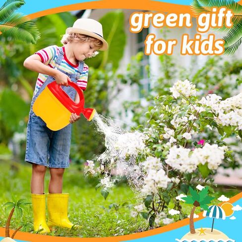 4 Packs Watering Can Garden Equipment Toy Sand Toys Interesting Plastic Watering Can Plant Garden Watering Can Toys Bath Toys for Girls and Boys Gardening Beach Tools, 3 Colors in Saudi Arabia