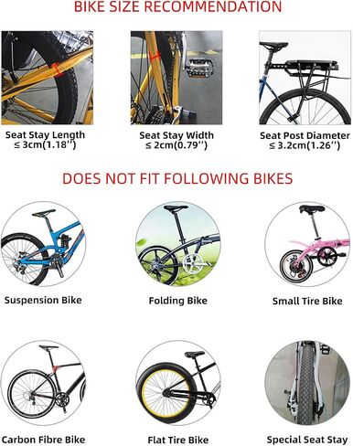 ROCKBROS Rear Bike Rack Bike Rear Rack Bike Cargo Rack for Back Quick Release Adjustable Bicycle Luggage Cargo Rack Fit for 26"-29"Mountain Bike in Saudi Arabia