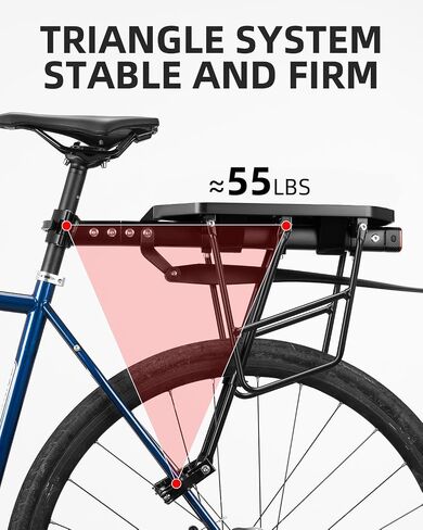 ROCKBROS Rear Bike Rack Bike Rear Rack Bike Cargo Rack for Back Quick Release Adjustable Bicycle Luggage Cargo Rack Fit for 26"-29"Mountain Bike in Saudi Arabia