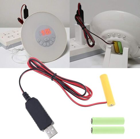 KHIOPNT LR03 AAA مزيل البطارية 1 متر USB كابل إمداد الطاقة استبدال 1 إلى 4 قطعة بطارية AAA (4.5 فولت) in Kuwait