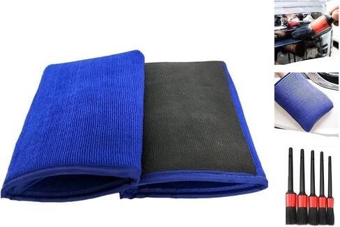Friendship 7 Pack Clay Mitt Auto Detailing Clay Bar Mitt Include 5 Pcs Car Detailing Brushes in Saudi Arabia