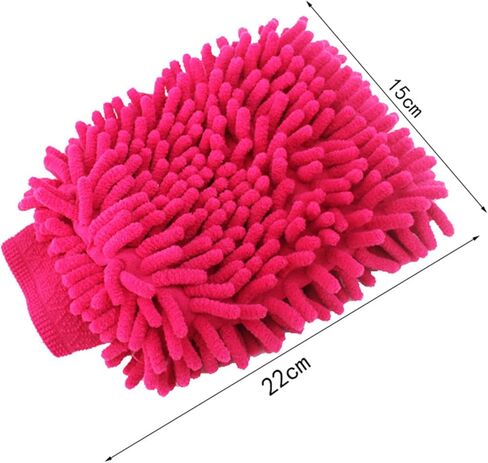 Car Wash Mitts,5 Pcs Portable Double Sided Microfiber Car Washing Gloves for Car Cleaning Mitts Tools Premium Chenille Scratch-Free Car Washing Gloves Car Wash Kit Accessories Rag Sponge,22*15cm in Kuwait