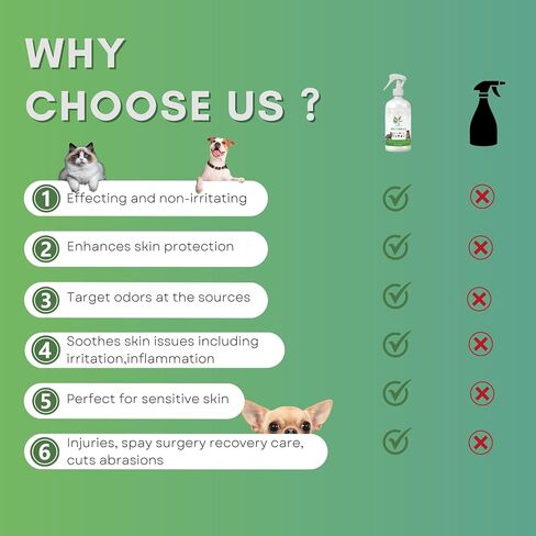 VoilaVe Pure Hypochlorous Acid Spray for Dogs, Cats | Pet Spray for Itchy, Irritated Skin, Allergy, Rashes | Supports Hydration, and Reduce Odor - 16 Oz Large Size in Saudi Arabia