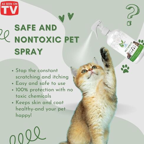 VoilaVe Pure Hypochlorous Acid Spray for Dogs, Cats | Pet Spray for Itchy, Irritated Skin, Allergy, Rashes | Supports Hydration, and Reduce Odor - 16 Oz Large Size in Saudi Arabia