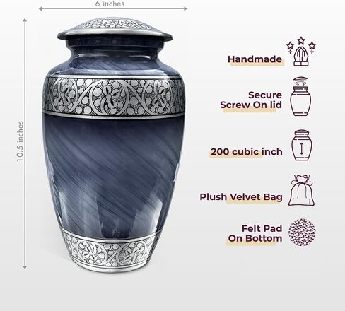 Cremation Urn for Adults - Funeral Ashes Container - for Men and Women up to 200lbs - Handcrafted in Saudi Arabia