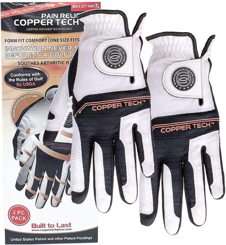 قفازات جولف Copper Tech XEIRPRO للرجال - مثالية لقفازات الجولف الشتوية - قابلة للتنفس ومبتذلة - مقاس X كبير - عبوتان in Kuwait