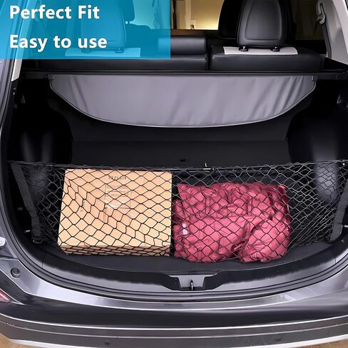 Car Rear Cargo Net, Adjustable Elastic Storage Organizer Net, Trunk Cargo Storage Net Compatible with 2018 2019 2020 2021 2022 2023 2024 Toyota Camry All Model in Saudi Arabia