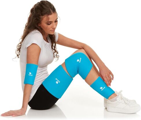 FOMI Hot Cold Gel Ice Compression Sleeve | Premium Flexible Wrap | 360 Degree Solid Gel Cooling Pack for Knee, Shin, Ankle, Foot, Arm, Elbow, Hamstring Pain Relief | XLarge – 9.25''; 17-21'' Opening in Saudi Arabia