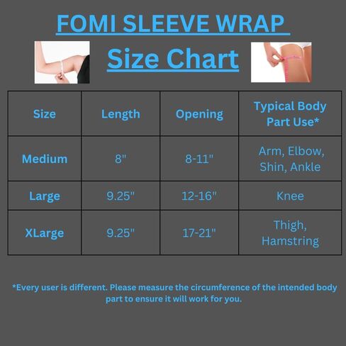 FOMI Hot Cold Gel Ice Compression Sleeve | Premium Flexible Wrap | 360 Degree Solid Gel Cooling Pack for Knee, Shin, Ankle, Foot, Arm, Elbow, Hamstring Pain Relief | XLarge – 9.25''; 17-21'' Opening in Saudi Arabia