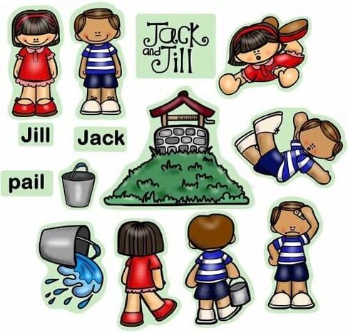 شخصيات قصة وقت اللباد جاك وجيل من أجل لوح الفلانيل/اللباد 14 قطعة من صفحات النشاط PRECUT Plus للأطفال الصغار في مرحلة ما قبل المدرسة وأغاني الحضانة in Kuwait