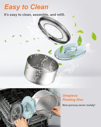 Feedoo 1Gallon Dog Water Bowl, 3.8L No Spill Water Bowl for Dogs, Stainless Steel Spill Proof Dog Bowl, No Splash Slow Drinking Bowl with No Slip Base for Slobber Stopper, Messy Drinkers[Anti Digging] in Saudi Arabia