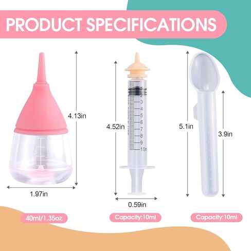 Kitten Bottle Feeding Kit,Puppy Bottles for Nursing Puppy Milk, Anti-Choking Puppy Feeder Design,Suitable for All Kinds of Puppies, Kittens and Other Small Animals (Pink) in Saudi Arabia