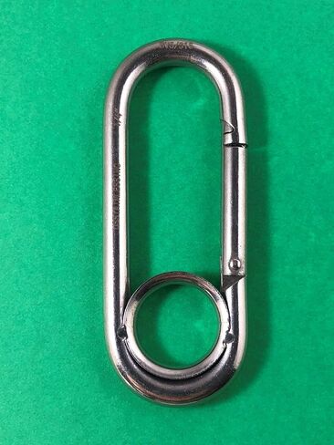 US Stainless Stainless Steel 316 Spring Hook Long Type with Eyelet 1/4" (6mm) Marine Grade in Saudi Arabia