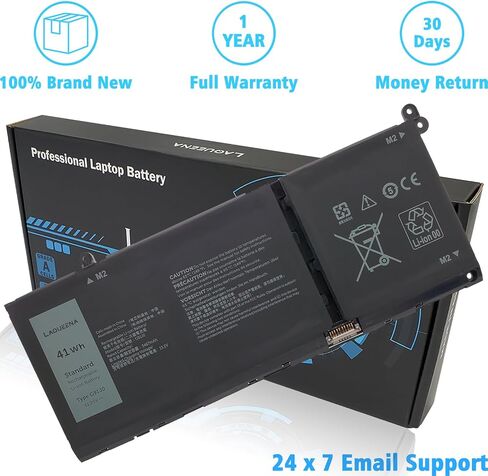 LAQUEENA G91J0 Laptop Battery Compatible with Dell Latitude 3320 3330 3420 3520 Inspiron 3510 3511 3515 3520 3525 3530 5320 5330 5410 5415 5418 5518 5430 5435 7415 7420 2-in-1 Vostro 5620 5625 in Saudi Arabia