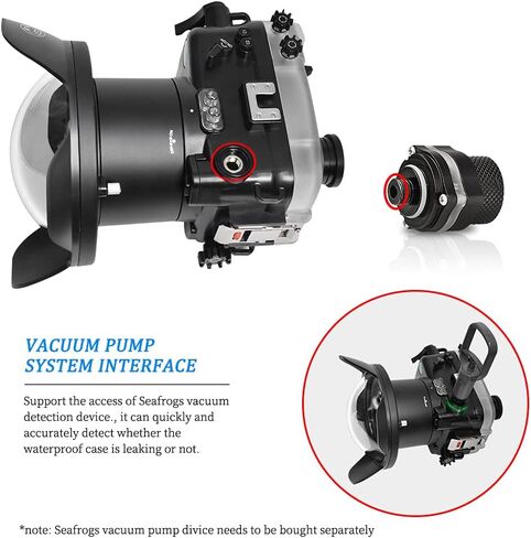Sea frogs Underwater Camera Case Compatible with Sony A6600 16-35MM f/4 with Wide Angle Fisheye Lens IPX8 40m/130ft Maximum Diving Depth Waterproof Camera Housing for Diving, Surfing, Rowing, Skiing in Saudi Arabia