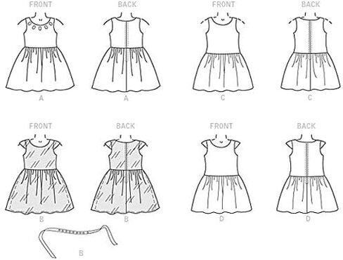 Butterick Patterns 6201, Children's/Girls Dress,Sizes, CDD (2-3-4-5), White in Saudi Arabia