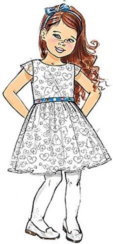 Butterick Patterns 6201, Children's/Girls Dress,Sizes, CDD (2-3-4-5), White in Saudi Arabia