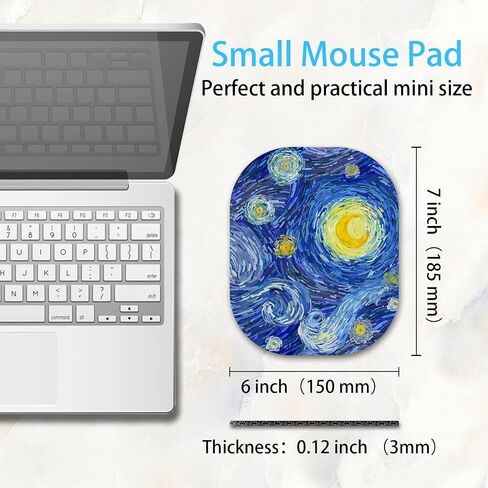 Small Mouse Pad，Mini Mouse Pad 6 x 7 Inch，for Laptop Keyboard Tray Wireless Mouse Home Office Travel，with Non-Slip Rubber Base, Waterproof Mouse Mat，Cyan Blue Marble in Saudi Arabia