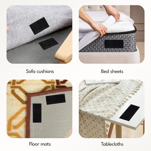 26 Ft x 4 Inch Hook and Loop Strips with Adhesive, Nylon Heavy Duty Double Sided Tape, Wall Double Stick | Keep Couch Cushions from Sliding | Ideal for Home, Office, School, and Craft Projects in Saudi Arabia