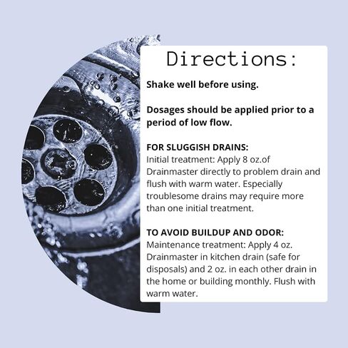 DrainMaster Commercial Drain and Grease Trap Cleaner/Concentrated Enzyme Drain Cleaner/Organic Liquid Bacteria For Plumbing Lines (1-Gallon) in Saudi Arabia