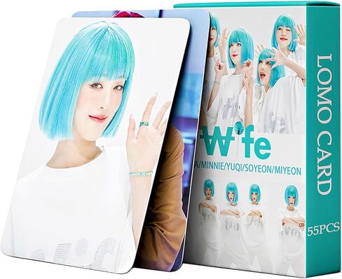 PYAJUU (G) I-DLE Photocards KPOP (G) I-DLE 2nd Album Cards 55pcs Gidle Wife Lomo Cards Kpop Gift for Boys and Girls (G) I-DLE Merch in Saudi Arabia