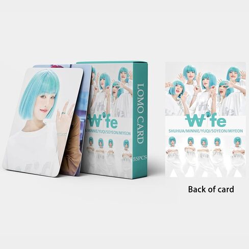 PYAJUU (G) I-DLE Photocards KPOP (G) I-DLE 2nd Album Cards 55pcs Gidle Wife Lomo Cards Kpop Gift for Boys and Girls (G) I-DLE Merch in Saudi Arabia