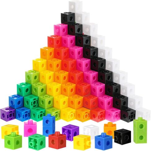 Shappy 600 Pcs Math Cubes Educational Counting Toy Math Manipulatives Counting Cubes Connecting Counting Blocks for Early Math Skills Learning Classroom Homeschool Supplies in Saudi Arabia