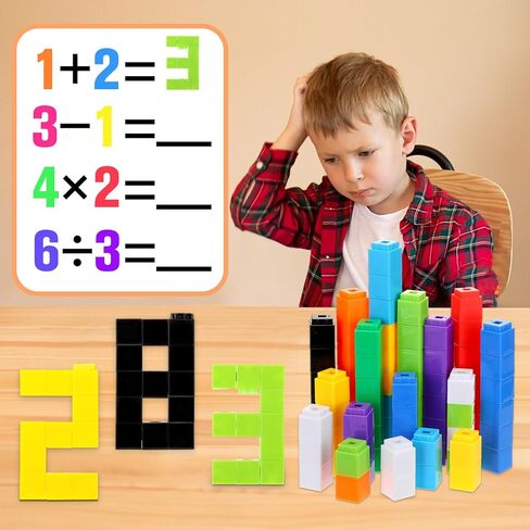 Shappy 600 Pcs Math Cubes Educational Counting Toy Math Manipulatives Counting Cubes Connecting Counting Blocks for Early Math Skills Learning Classroom Homeschool Supplies in Saudi Arabia