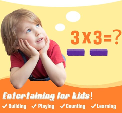 Shappy 600 Pcs Math Cubes Educational Counting Toy Math Manipulatives Counting Cubes Connecting Counting Blocks for Early Math Skills Learning Classroom Homeschool Supplies in Saudi Arabia