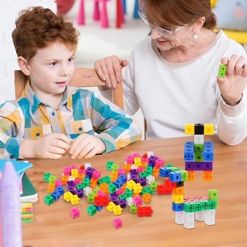 Shappy 600 Pcs Math Cubes Educational Counting Toy Math Manipulatives Counting Cubes Connecting Counting Blocks for Early Math Skills Learning Classroom Homeschool Supplies in Saudi Arabia