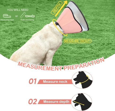XL Dog Cone Collar for Large Dog，Dog Collar After Surgery to Stop Licking, Soft Dog Cone for Pet 360°Vision Protective Dog Recovery Collars & Cones Pink in Saudi Arabia