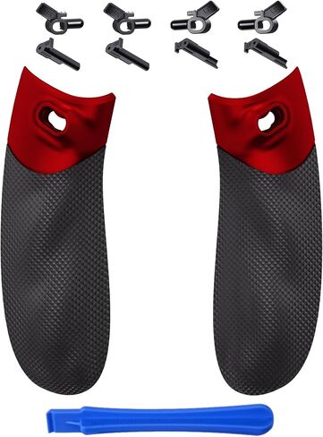 eXtremeRate Flexor Rubberized Side Rails Grips Trigger Stopper Kit for Xbox Series X/S Controller, Ergonomic Handle Grips for Xbox Core Controller - Black in Saudi Arabia