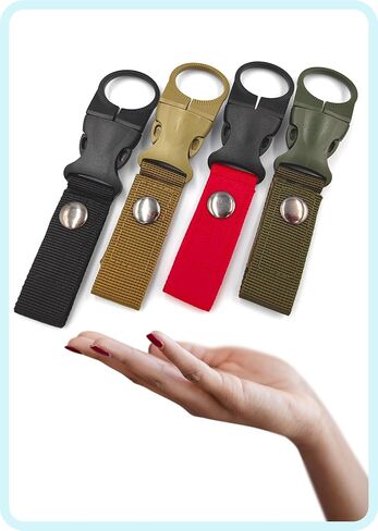 4pcs Hanging Bottle Buckle Clip Carabiner, Portable Mineral Water Bottle Clip for Outdoor Camping Hiking Traveling in Saudi Arabia