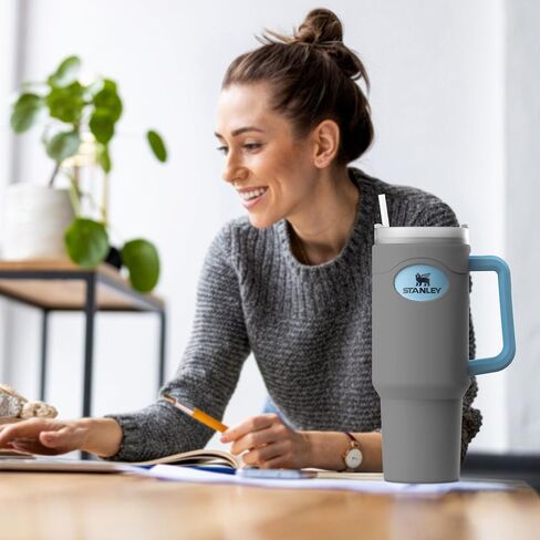 حذاء حماية من السيليكون مغلف متوافق مع كأس ستانلي 40oz Quencher مع مقبض، حافظة كاملة للجسم (وردي) in Saudi Arabia
